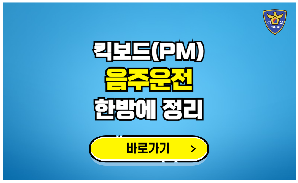 킥보드 음주운전 한방에 정리